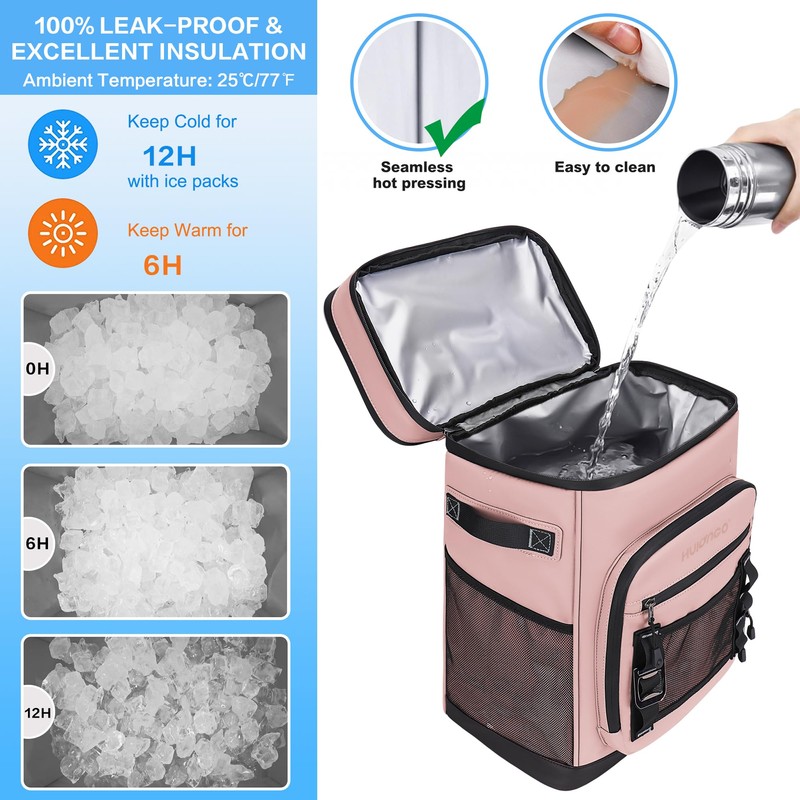 Hulongo 48Cans Large Cooler Backpack, Leakproof Insulated Backpack Cooler for