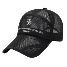 Buzz Selection Cap388 Cap, Emblem, Logo, Lightweight, Mesh, Airsoft Game, Simple, Men's, Women's,, Black