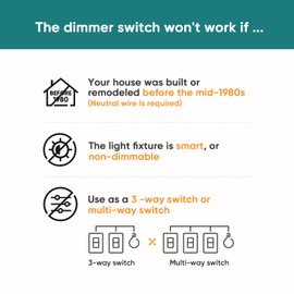 TREATLIFE Smart Dimmer Switch 4 Pack, Single Pole Smart Switch Works with Alexa and Google Home, Neutral Wire Required, 2.4GHz WiFi Dimmer Light Switch for LED, CFL, Incandescent Bulbs
