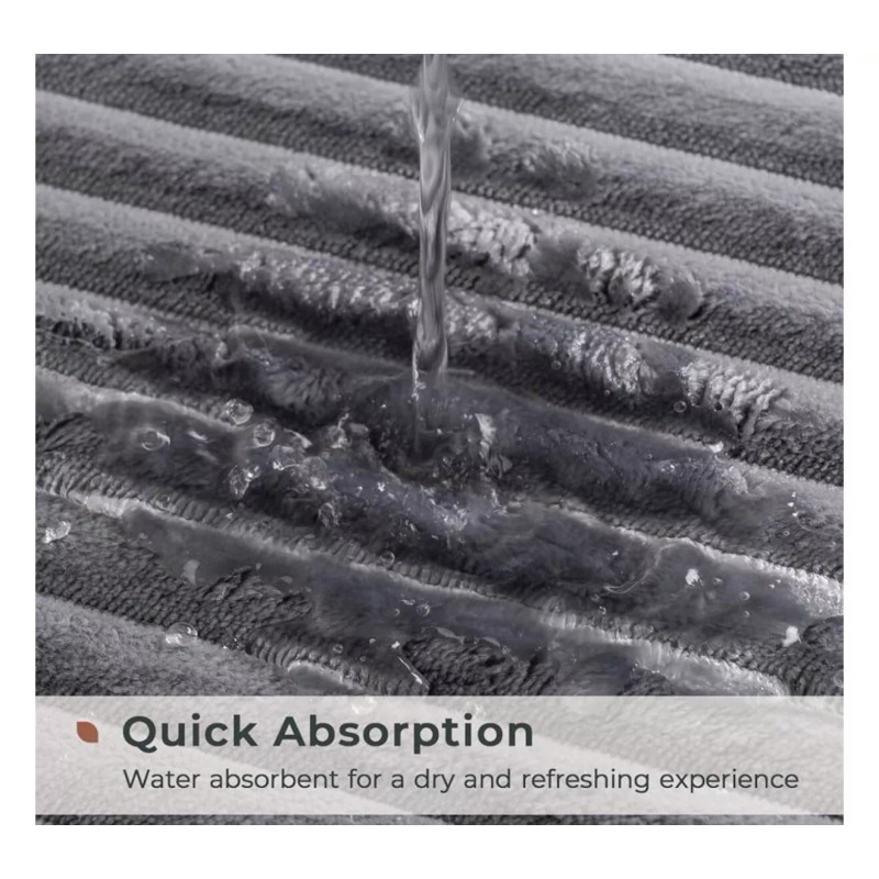 Unbranded Ultra Soft Charcoal Infused Memory Foam Bath Mat 20"
