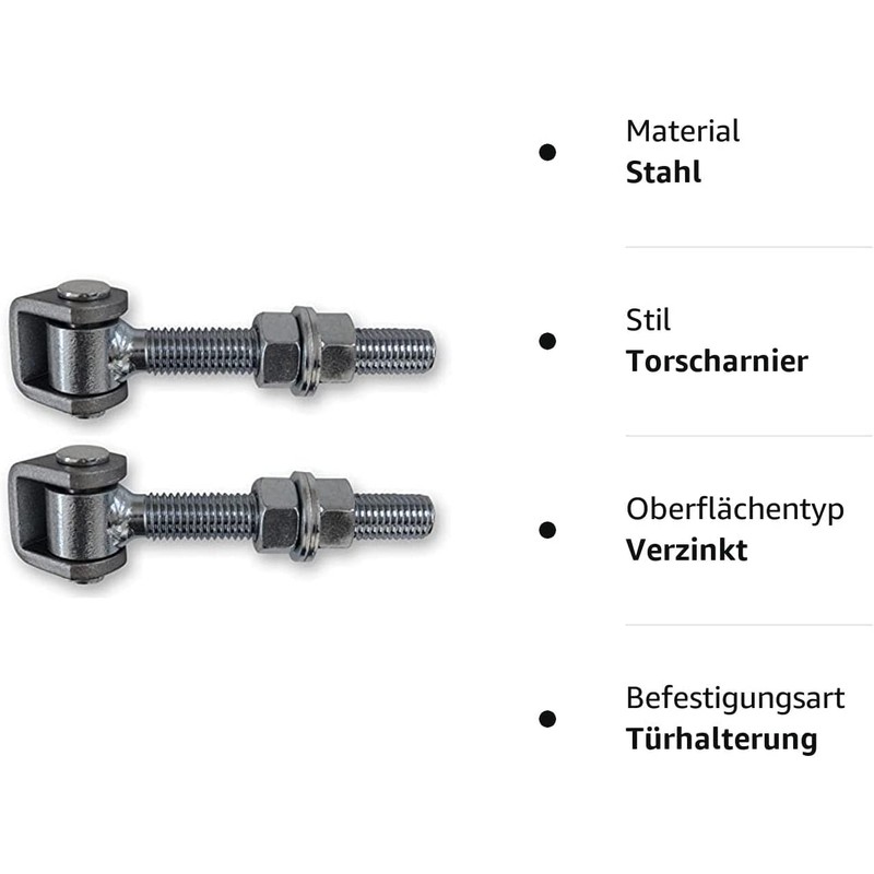 WDB - Gate hinges adjustable galvanised - garden gate hinges