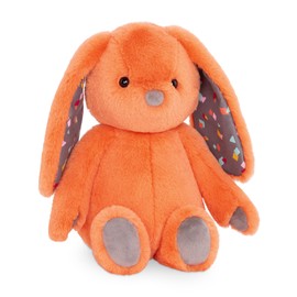 B. toys – 12-Inch Plush Bunny – Super Soft Stuffed Animal – Washable Rabbit Toy – for Babies, Toddlers, Kids – Happy Hues – Coral Cutie Orange Bunny – 0+ Months