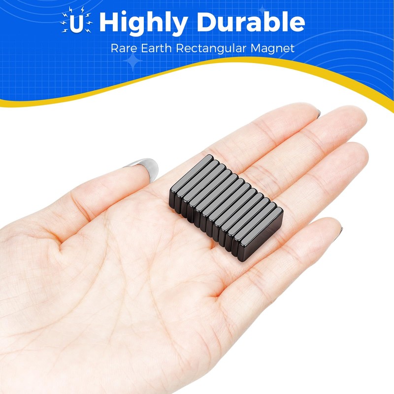 Wukong 20x10x3mm Strong Magnets, 12 Pack Bar Magnet, Square Magnet