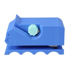 Lyreh Cat Scratch Cardboard Cutter, 3D Printed Kitten Shaped Manual Cat Scratchers Cardboard Cutting Tool with Blade Pet Accessory(Blue)