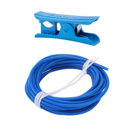 PTFE Tubing with Cutter, 10m PTFE Teflon Tube ID 0.1in OD 0.16in 3D Printer PTFE Filament Bowden Tubing with Blue Cutter for Bambu Lab A1/A1 Mini/P1P/P1S/X1C Creality K1/K1 Max Ender 3 V3(Blue)
