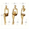 3-Pcs Thinker Statues Resin Sculptures, Modern Abstract Home Decor Ornaments,