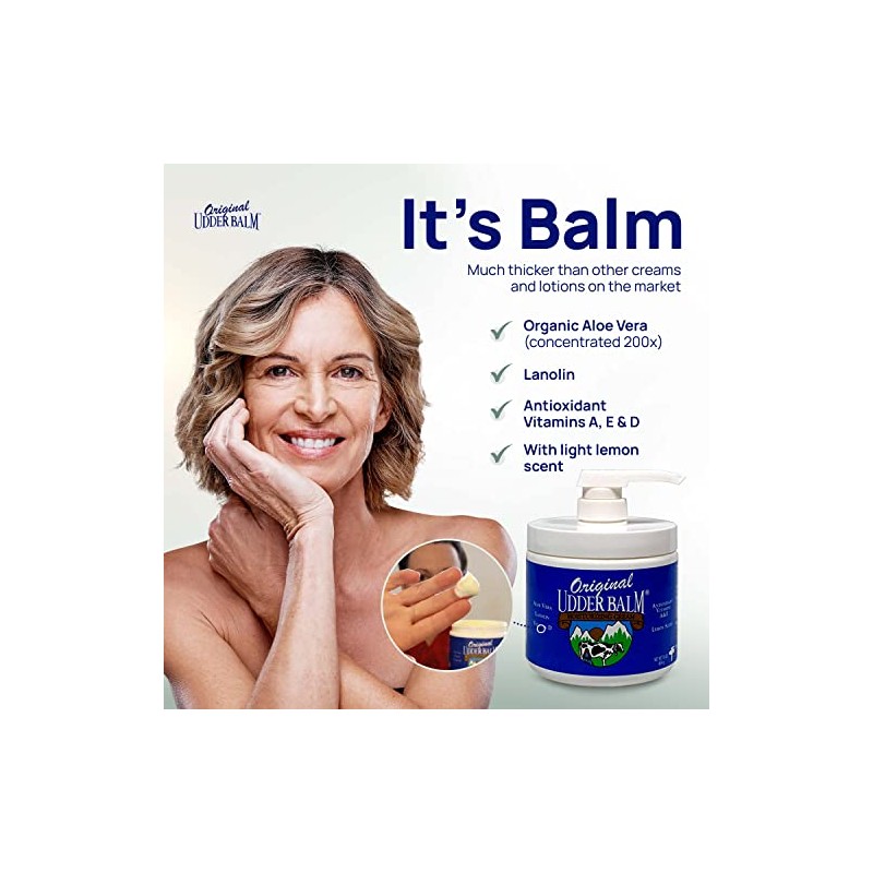 Original Udder Balm Moisturizing Cream 16oz Pump Jar