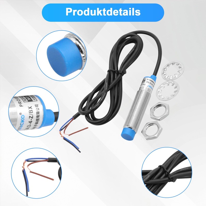AYWHP 5PCS LJ12A3-4-Z/BX Inductive Proximity Sensor NPN 3-Conductor 6-36V DC,