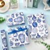 FYSUIMU Blue White China Wrapping Paper -Mini Roll- 17 Inch