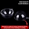 Clear Baubles to Fill x12 Transparent Plastic Fillable Christmas Baubles