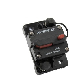 zmart 60A Waterproof Circuit Breaker Fuse Reset 12-48V DC Car Boat Auto Circuit Breaker