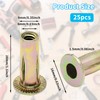 Moicstiy 25Pcs Steel Multi Grip Rivet Nuts Pre Bulbed Shank
