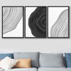 SIGNFORD Framed Canvas Print Wall Art Set Black White Spiral