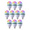 Importeek 10pz Foco Bombilla Led Multicolor Rgb Giratorio Casa Fiesta