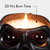 Skull Candle with Crystal Eyeballs (Black) | Unique Melting Skull