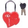 OW-Travel Heart Lock with Key Suitcase Lock Padlock Luggage Lock