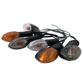 TOTMOX Motorcycle LED Turn Signal Front Mount, Smoked, Clear, Amber Lens, Amber Light Compatible with Yamaha FZ-25 FZ-03 FZ-6N FZ-07 FZ-8 FZ09 FZ-09 FZ-1N FZ-1 Fazer