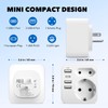 Adapter USA Germany Plug with 3 USB 1 USB C