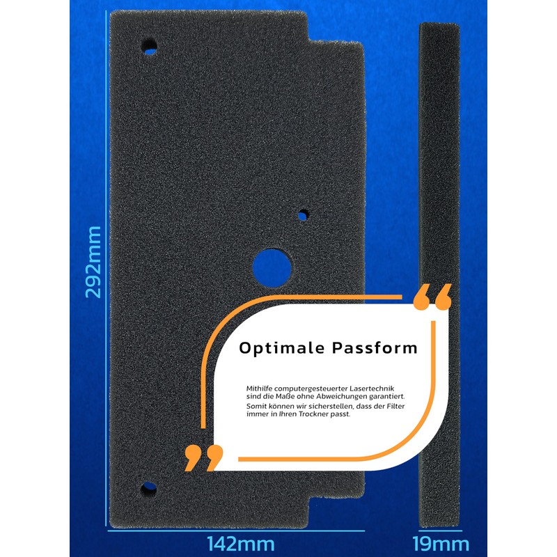 2 x Juma Filter for Bosch Sponge Filter 12022801 292