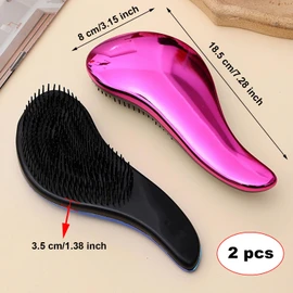 2 Piezas Cepillo de Pelo Desenredante Antiestático Cepillo para Cabello Detangling Brush Cepillo para Cabello Desenredante Cepillo de peinado para Cabello Rizado Ondulado Mojado Seco Fino Grueso Liso