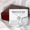 Pregnancy Necklace .925 Sterling Silver Love Knot Mahogany - Mama