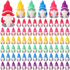 DoubleFill 100 Pcs Mini Gnomes Figurines Tiny Fairy Resin Gnomes Statue Garden Bulk for Goody Bag Stuffers Filler Party Favors Gifts Decor Dwarf Statues Garden Dollhouse Micro Landscape Accessories