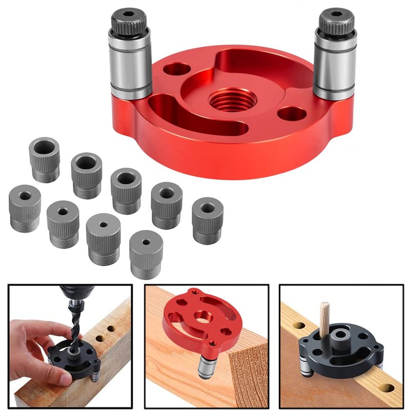 Drill Guide, Drill Stand, Vertical, Drilling, with 2/3/4/5/6/7/8/9/10mm Sleeve, Dowel