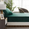 Damier Plush Fitted Sheet 200 x 200 cm Green Dark