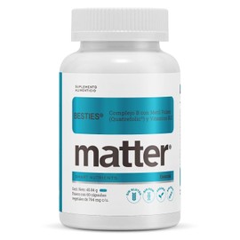 Matter Besties Complejo Avanzado Folato Activo Quatrefolic Vitamina B12 Metilcobalamina Glutamina Apoyo Energético Nervioso Cápsulas Vegetales