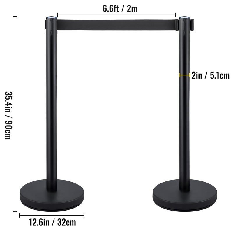 Happybuy 6 - Pack Crowd Control Stanchions with 3PCS 6.5FT