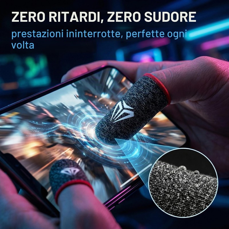 6 Pezzi PUBG Mobile Game Finger Sleeve Touch Screen Thumb
