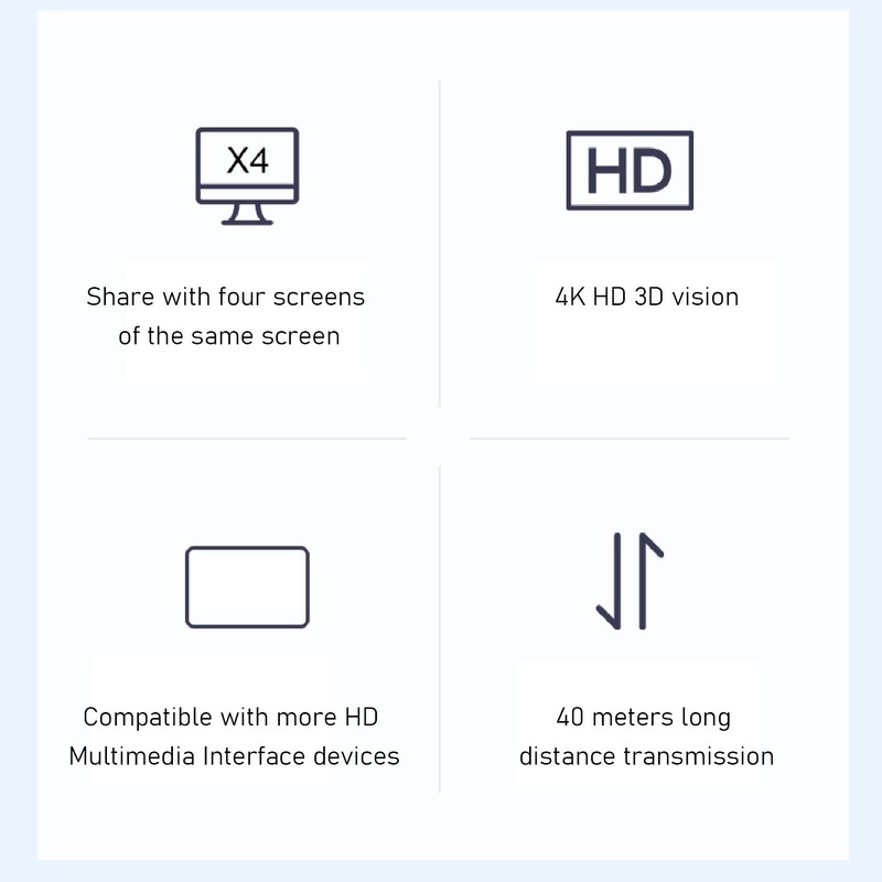 HD Multimedia Interface Splitter Professional 4K 30Hz 3D Visual Effects