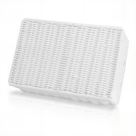 Doorbell Chime Cover Box Only,Special Imitation Rattan Design Door bell Cover Box for Wall inside,Easy Installation Decorative Doorbell Cover Box Plate 9.85”L x 9.85W x 2.75”D (White)