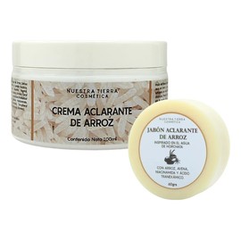 Kit Aclarante Rostroaxilasentrepiernas Jabon Y Crema Arroz