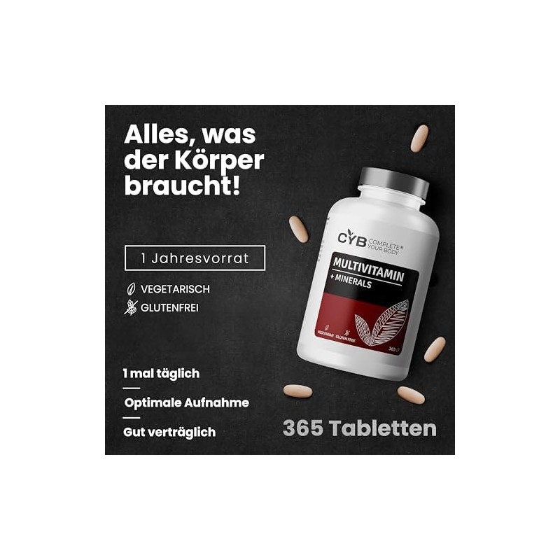 CYB multivitamins and minerals, with vitamin A, C, D and