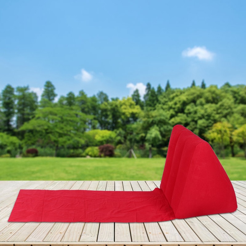 Household Inflatable Triangular Back Support Pillow Portable Folding Cushion Indoor