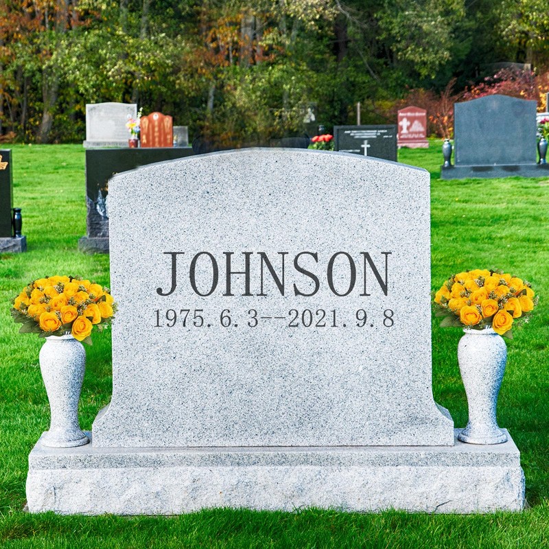CUQRY Cemetery Flowers 18 Yellow Silk Memorial Rose Flower for