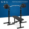 Yaheetech Pair of Adjustable Squat Rack Standard 44-70 Inch Barbell