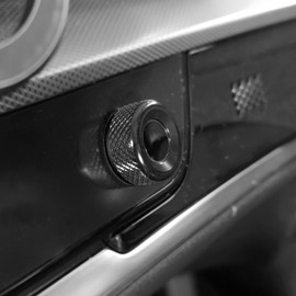 FUEISOF For Kia Sportage NQ5 2022-2025 Car Air Conditioning Gear Knob Cover Rings Aluminium (Black)