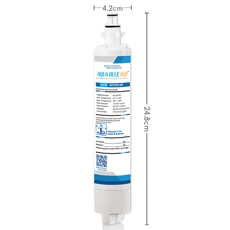 3X Aqua Blue H2O 847200-WF Compatible External Water Filter for