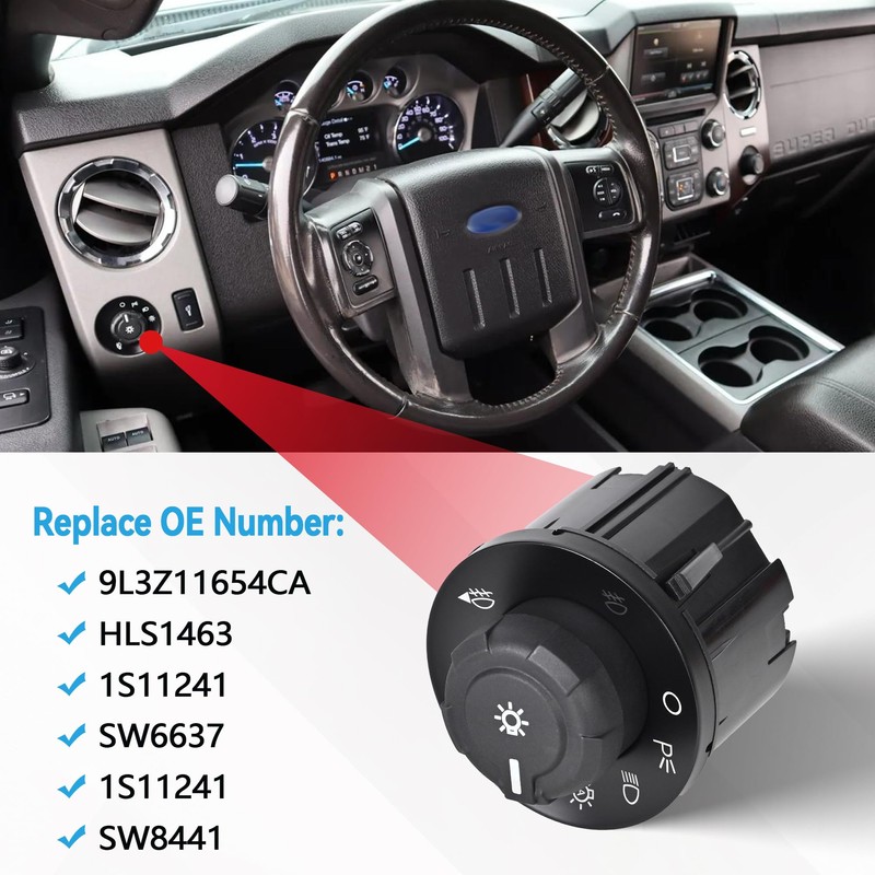 Headlight Switch knob Instrument Panel Headlamp Dimmer Switch Compatible with