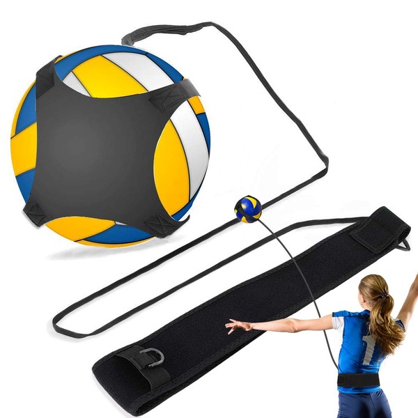 Yosoo Health Gear Appareil d'entraînement de Volley-Ball Aid, Football Kick Trainer, réglable Solo Practice Soccer Volley-Ball pour Enfants Jeunesse Adulte Matériel d'entraînement de Volleyball