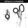 Emergency Response Shears, Stainless Steel Foldable Scissors Pliers, Outdoor Camping