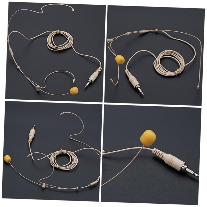 WHAMVOX Omnidirectional Headset Microphone Screw Lock Connector Sound Earhook Design