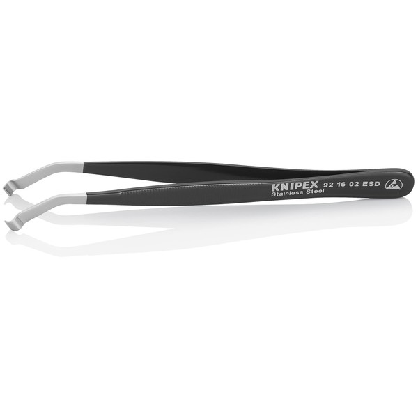 Stainless Steel Positioning Tweezers-35Angled-ESD