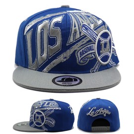 Los Angeles New Leader L.A. Baseball Tornado Blue Gray Era Snapback Hat Cap