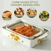 Howise Ceramic Sunflower Baking Casserole Dish with Handles,Large 2 pieces
