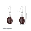 JDONL Funny Simulation Resin Coffee Bean Drop Dangle Earrings for