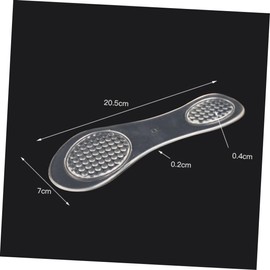 Beavorty 1 Pair High Heels Gel Insole for Women Toe Pad Foot Non-slip Shoe Pad Gel Cushion Anti-absorption (black)