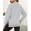 Smile Fish Women's Crewneck Sweatshirt Long Sleeve Side Split Tunic